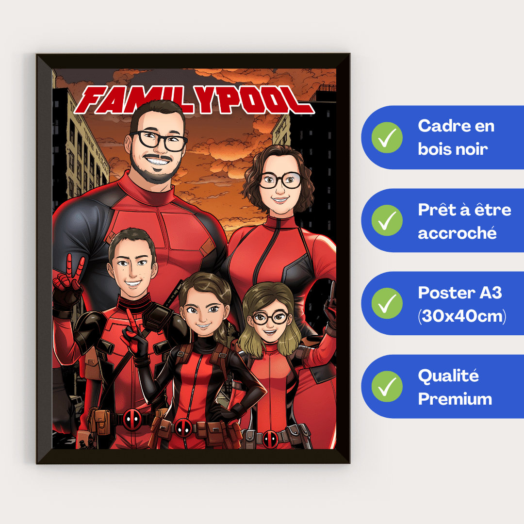 Cadre Deadpool personnalisé