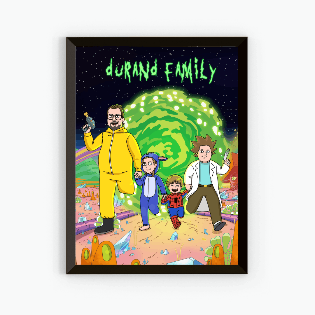 affiche rick et morty personnalisé