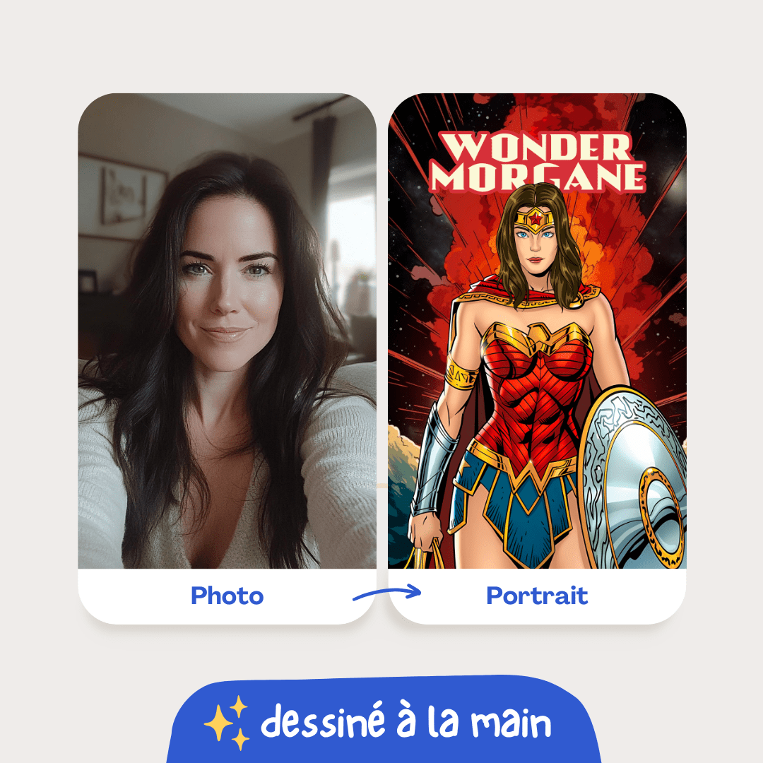 Portrait personnalisé Wonder Woman